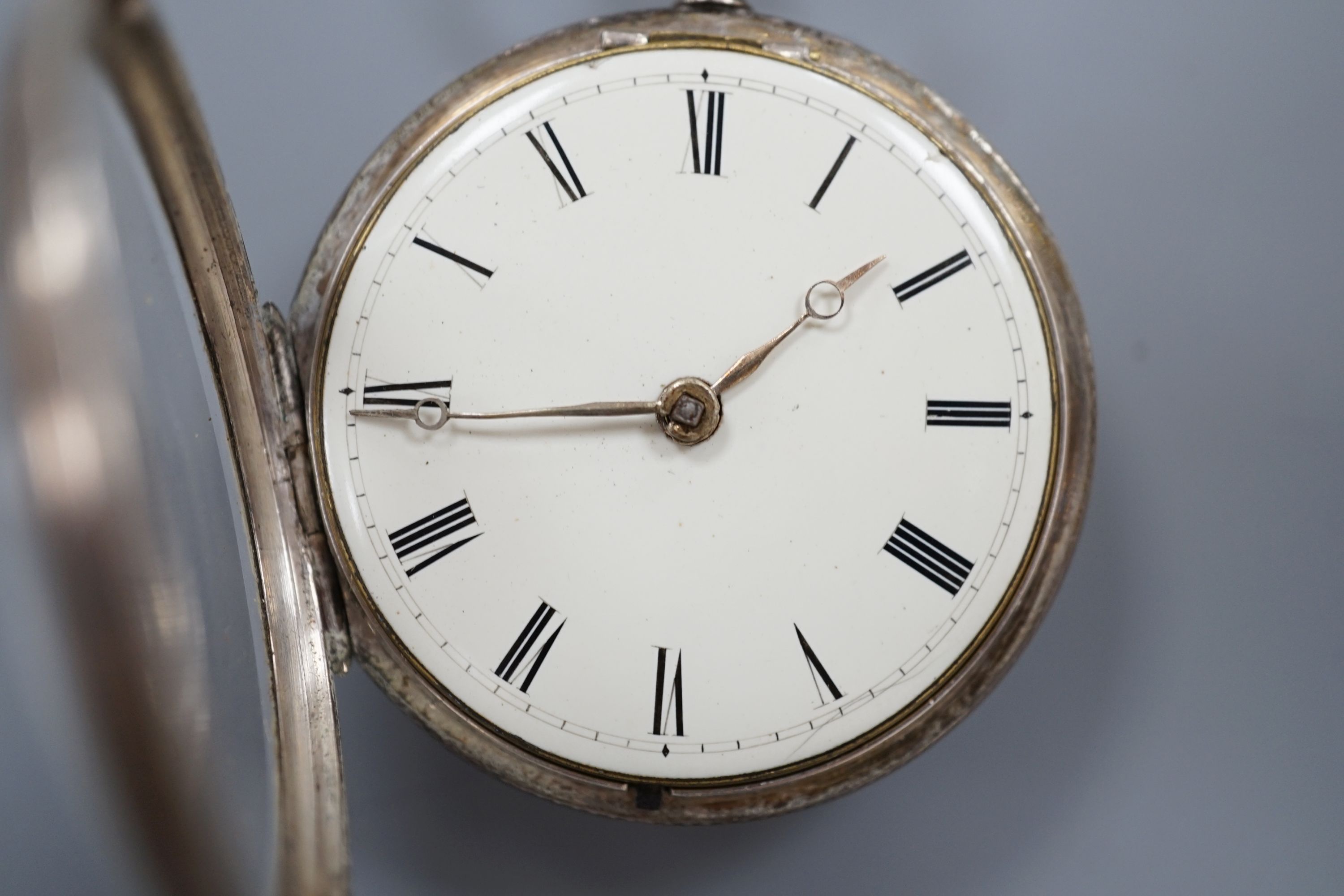 A Victorian silver open face keywind pocket watch, by Richard Evans, Oswestry, case diameter 46mm.